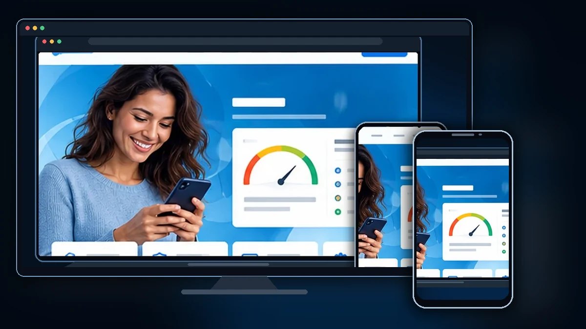 Mockup ilustrativo do projeto Banco Boa Vista — via FOURSYS em desktop e celular